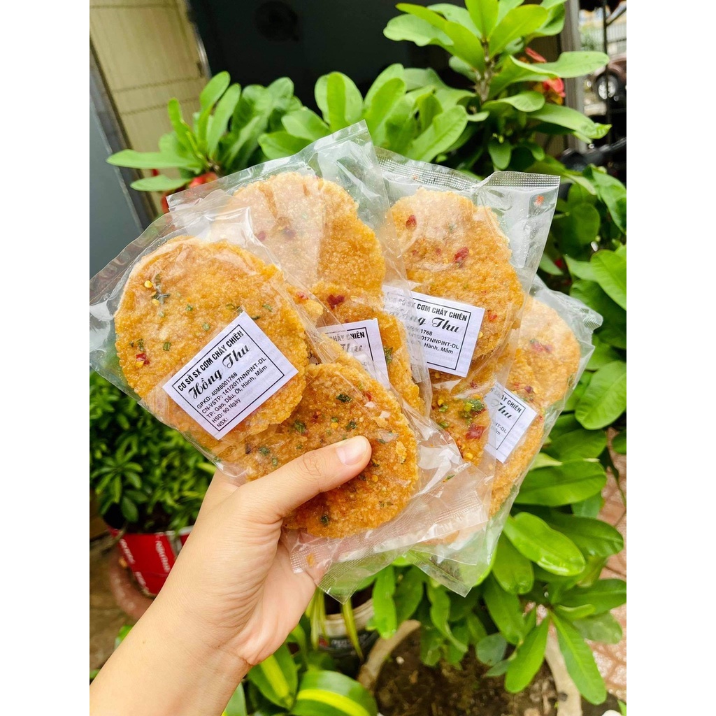 3 miếng CƠM CHÁY CHIÊN MẮM ỚT MỠ HÀNH SIÊU NGON 3 miếng- rộp rộp ngon quá