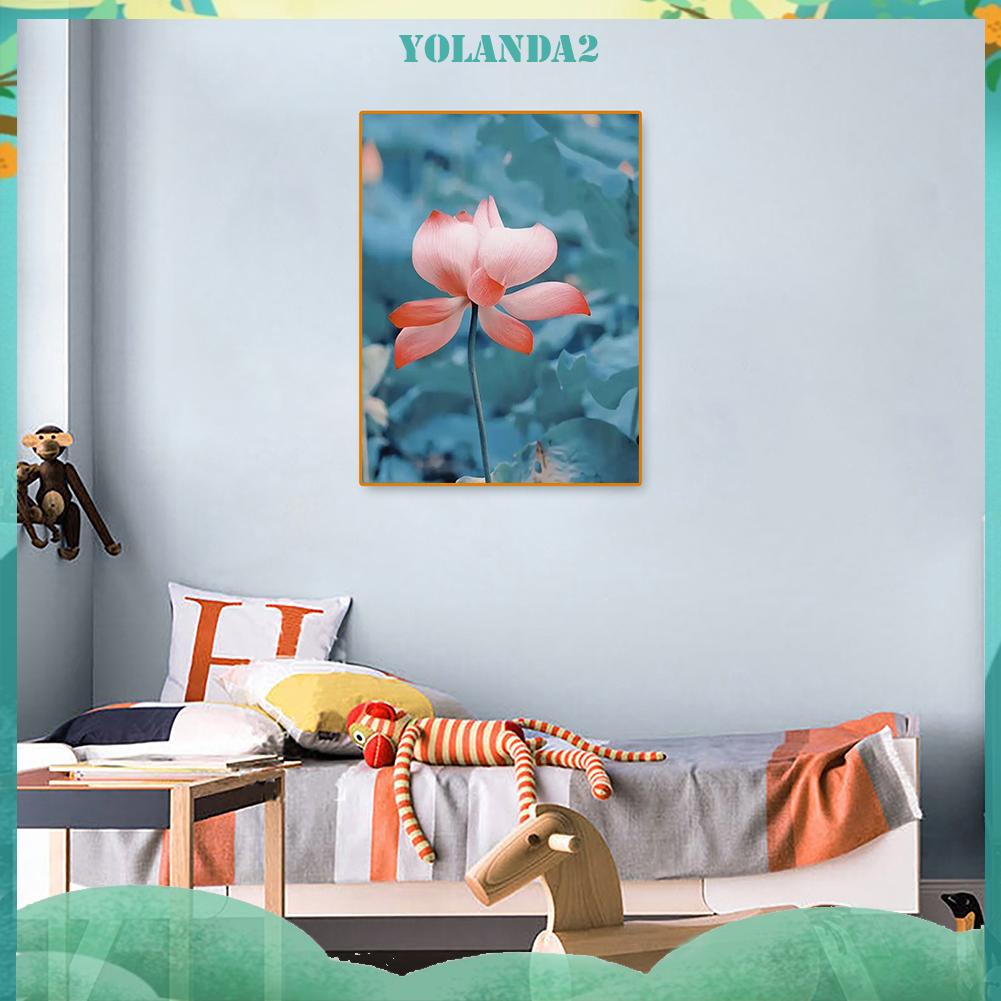 Tranh Đính Đá Kim Cương Toàn Bộ 5D DIY Hình Vẽ Hoa Sen