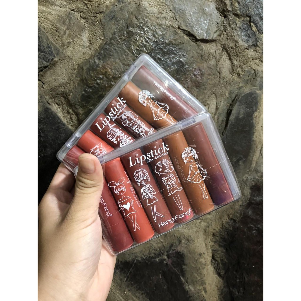 Set Son 6 Cây Silky Vivid Color Heng Fang -Hàng Nội địa Trung | BigBuy360 - bigbuy360.vn