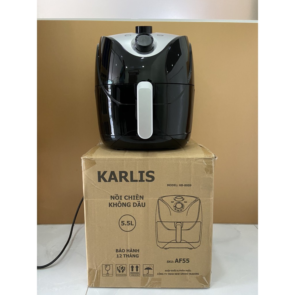 Nồi chiên không dầu Karlis Dung Tích Thực 5.5L-Hàng Chính Hãng