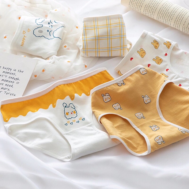 [ HÀNG MỚI VỀ ] Set 5 Quần Chip Cotton - Co Dãn Thoải Mái - Dễ Dàng Vệ Sinh Giặt Giũ - Kháng Khuẩn - Có Thể Làm Quà Tặng