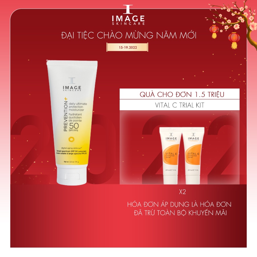 Kem chống nắng Image Skincare Prevention Daily Ultimate Protection Moisturizer SPF50 da hỗn hợp 91g