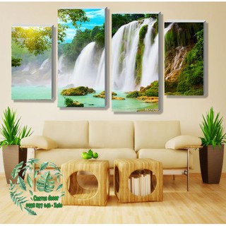 Bộ tranh canvas treo tường cảnh đẹp phòng khách 100*150cm
