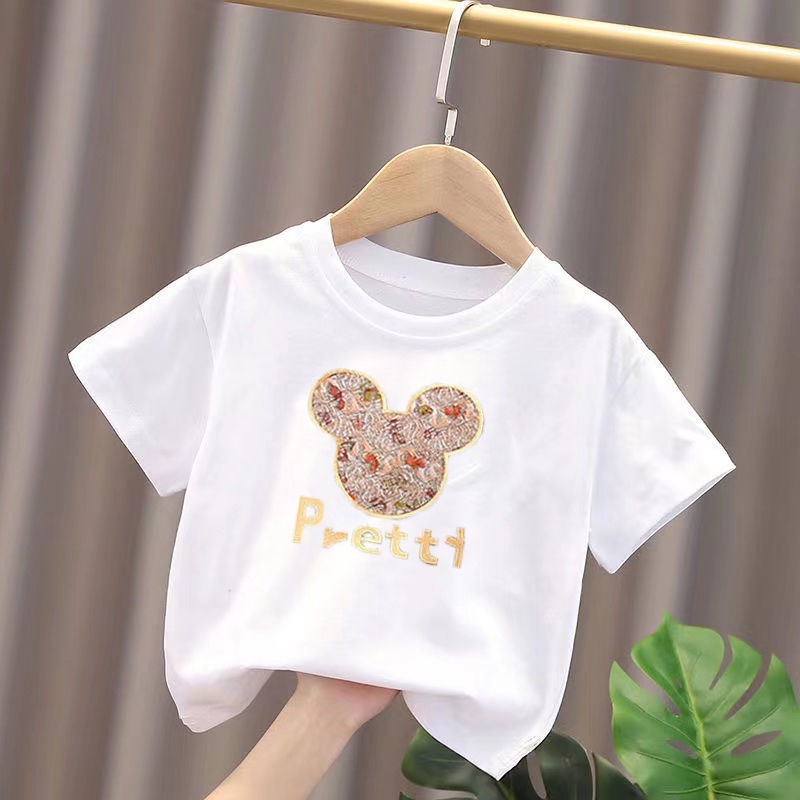 Hàng Mới Về Mới Áo Thun Cotton Tay Ngắn Phong Cách Thời Trang Mới 2022 Cho Bé Gái
