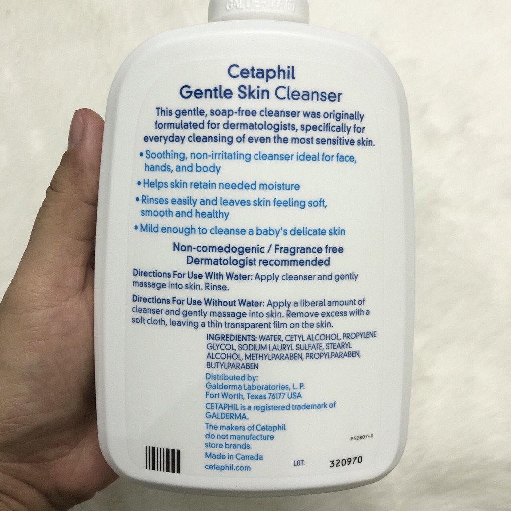 ❤️ [Hàng Mỹ] Sữa rửa mặt, sữa tắm dịu nhẹ Cetaphil Gentle Skin Cleanser Mỹ 118ml - 591ml (Face + Body)