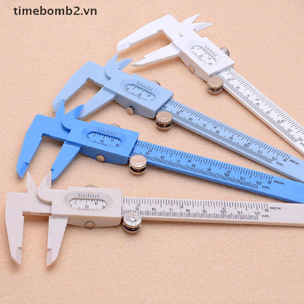 {Thời Trang Mới} Thước Cặp Thước Cặp Bằng Nhựa Đo Vernier Caliper Mini Cho Học Sinh.