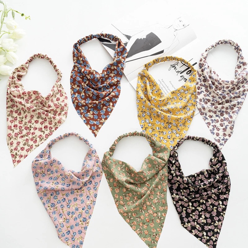 Băng Đô Co Giãn In Họa Tiết Hoa Phong Cách Bohemian Có Thể Điều Chỉnh Cho Nữ