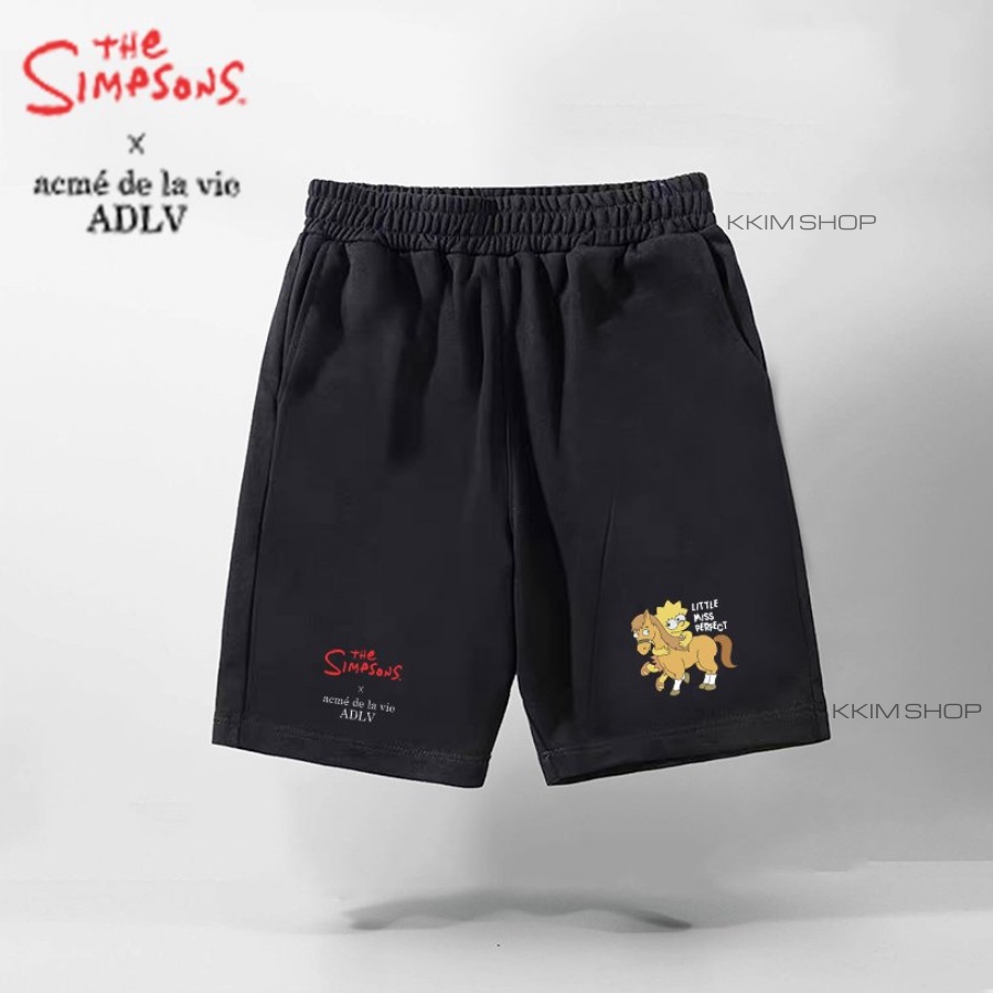 QUẦN SHORT ADLV The Simpsons Nam Nữ, quần đùi thun unisex form rộng thể thao, lửng cộc ngắn mặc nhà KKIMSHOP