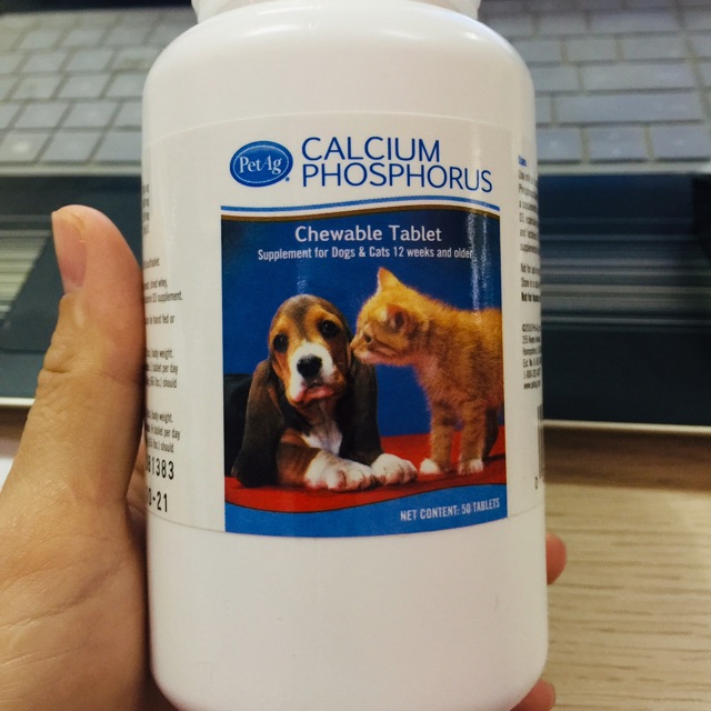 (1viên ) canxi hỗ trợ chắc xương cho chó mèo Calcium Phosphorus , hỗ trổ thiếu canxi trên chó mèo