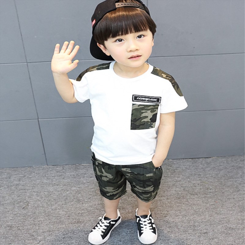 Bộ áo thun ngắn tay + Quần dài cho bé trai