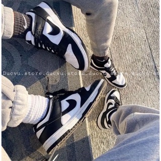 Giày sb dunk panda low black white da thật lai au