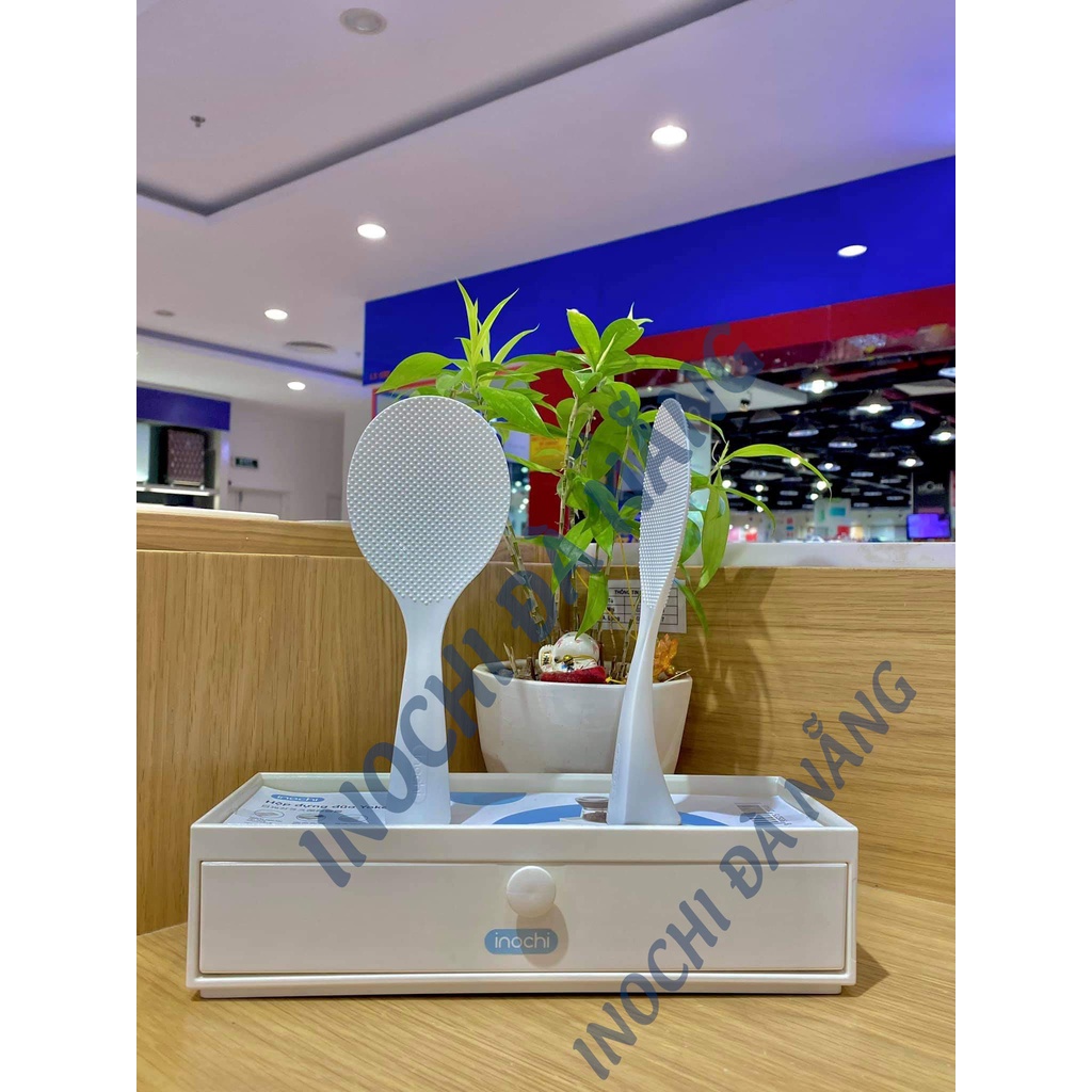 Muỗng xới cơm chống dính, muỗng xới cơm đế đứng Sendai - thương hiệu Inochi