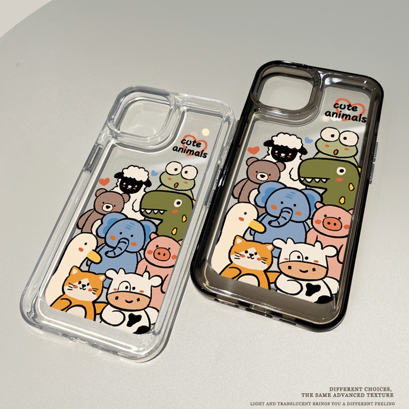 Ốp Điện Thoại DecoPhone Acrylic tpu Trong Suốt Hình Sở Thú Cho iphone 6s 7 8 plus x xs xr 11 12 13 14 15 max pro
