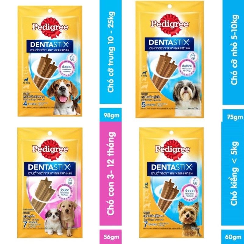 Bánh xương chó dentastix, bánh thưởng hãng pedigree