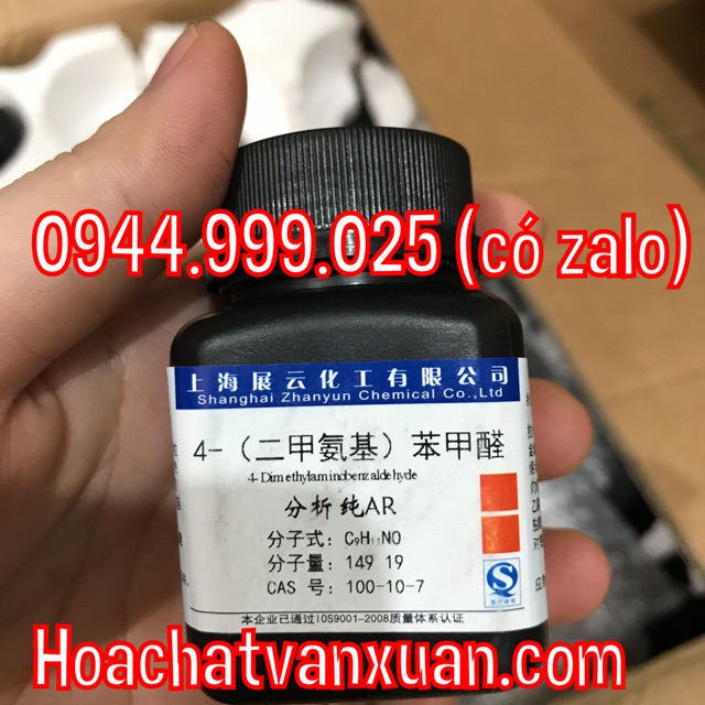 p-dimethylaminobenzaldehyde CAS 100-10-7 C9H11NO lọ 25g
