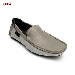 Giày Da Bò Loafer Phối Vải Schulz L1-III19XAMNHAT màu xám nhạt