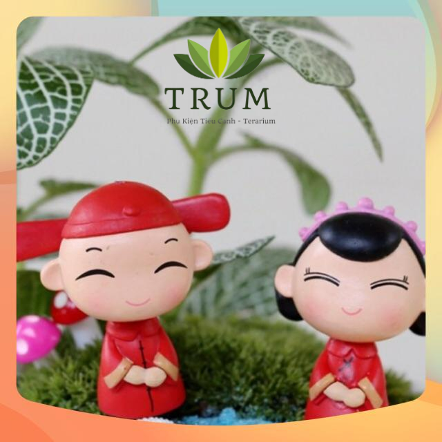 Đôi Phu Thê Chipi - Phụ kiện trang trí tiểu cảnh Terrarium
