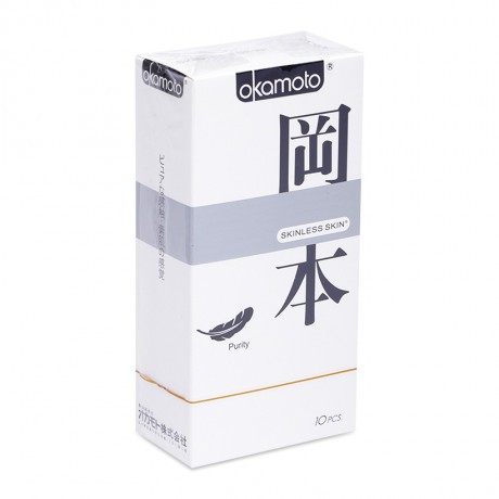 Bao Cao Su Okamoto Skinless Skin Purity Không Mùi Tinh Khiết Hộp 10 Cái