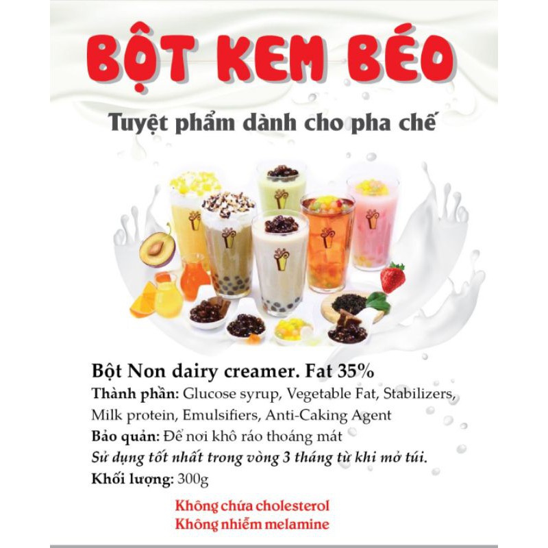 100g Bột béo pha trà sữa/cafe/cacao tuyệt ngon