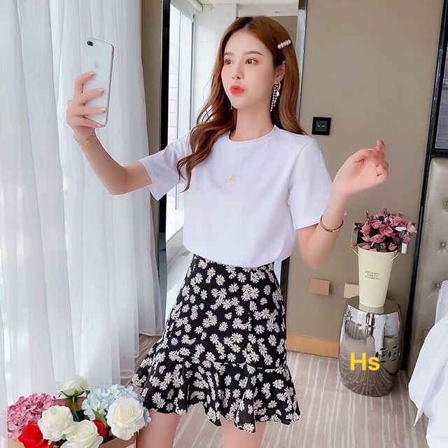 [ Mã WASTAPR giảm 10K đơn 50K] Chân váy đuôi cá hoa cúc HSU1 | BigBuy360 - bigbuy360.vn