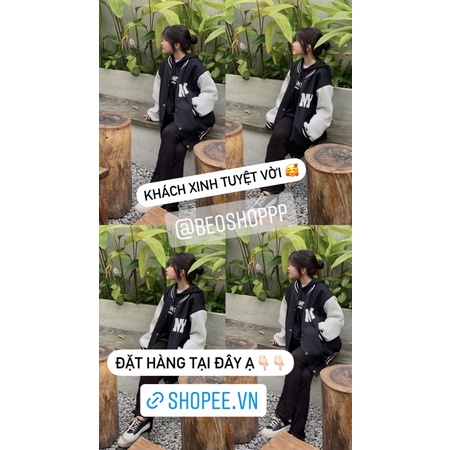 Áo khoác bóng chày chữ N_Y unisex đẹp