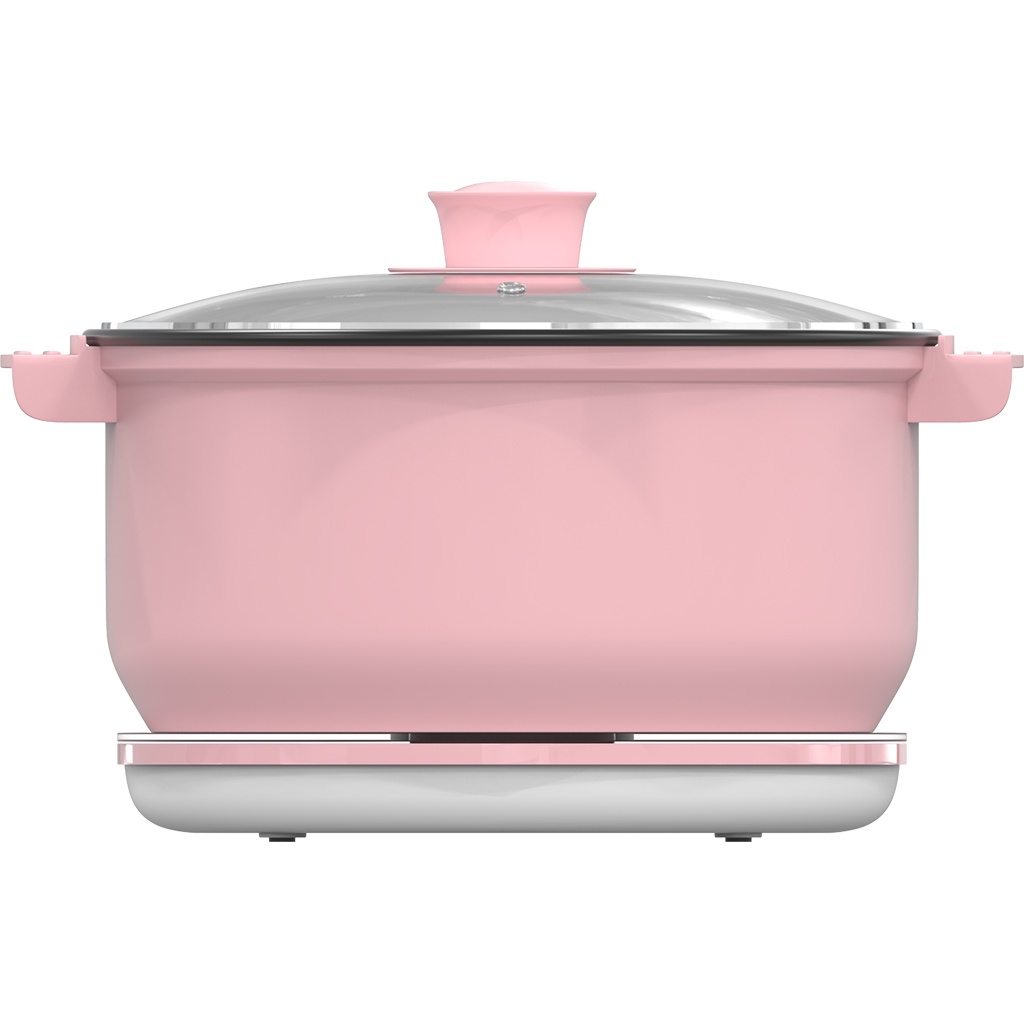 Nồi lẩu điện Hawonkoo HEH-100-PK, Nồi lẩu đa năng công suất 1200W vung kính cường lực chống dính cao cấp BH 12 Tháng