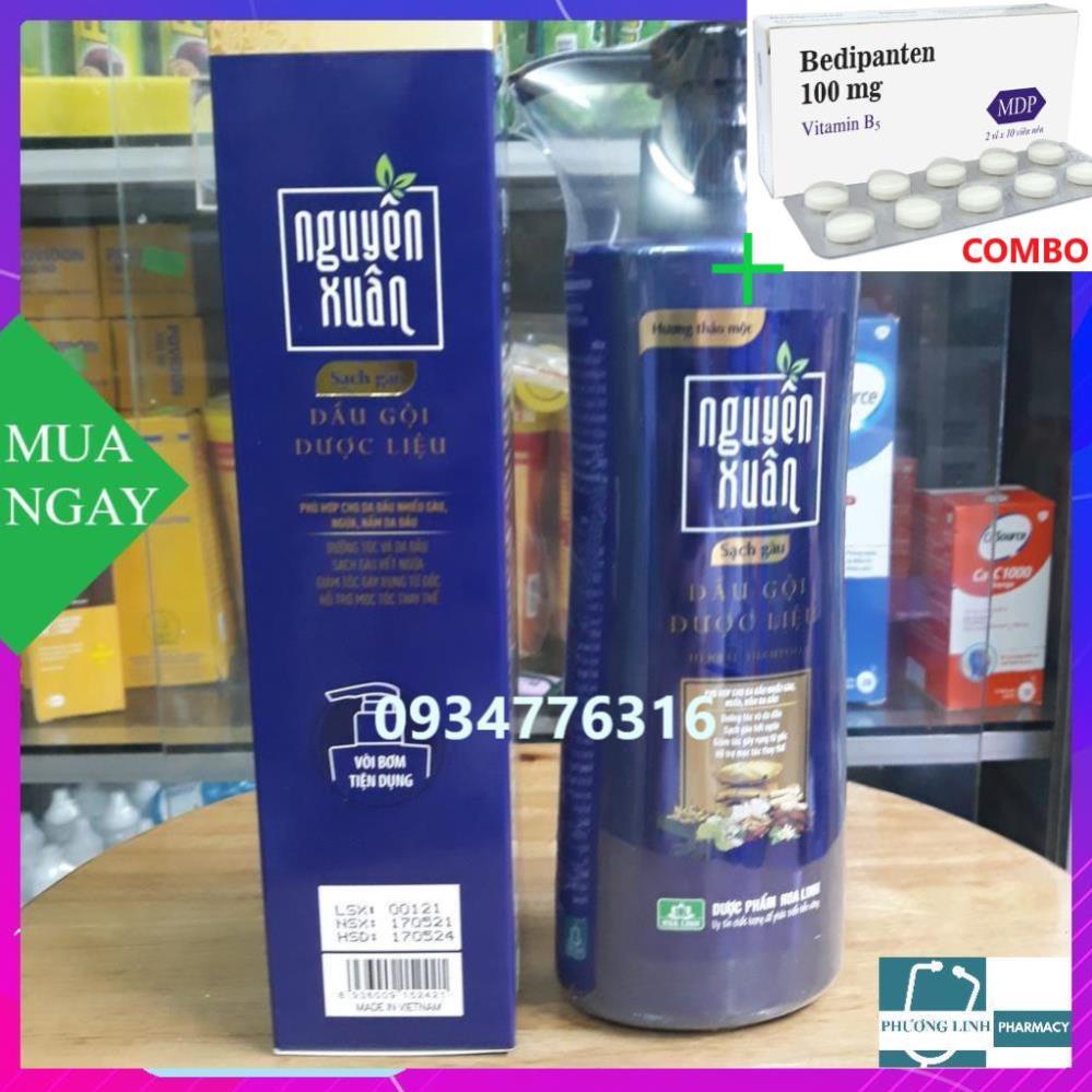 Combo Bedipanten 100mg +  Dầu gội Dược liệu Nguyên Xuân Sạch gàu chai 250ml