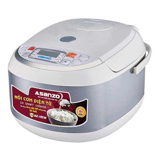 Nồi cơm điện tử sóng cao tần IH Smart Cooker đa năng đáy tổ ong Asanzo AR-18EW (1.8 lít)