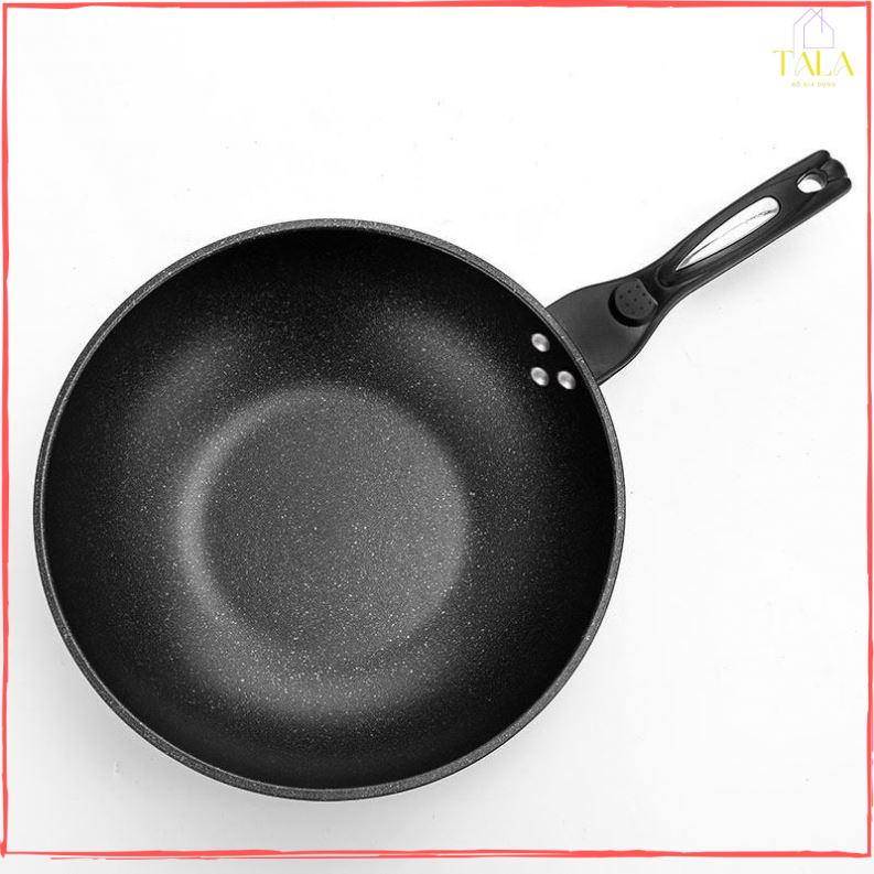Chảo Hàn Quốc- Chảo đá chống dính sâu lòng Hàn Quốc, có nắp kính size 32cm