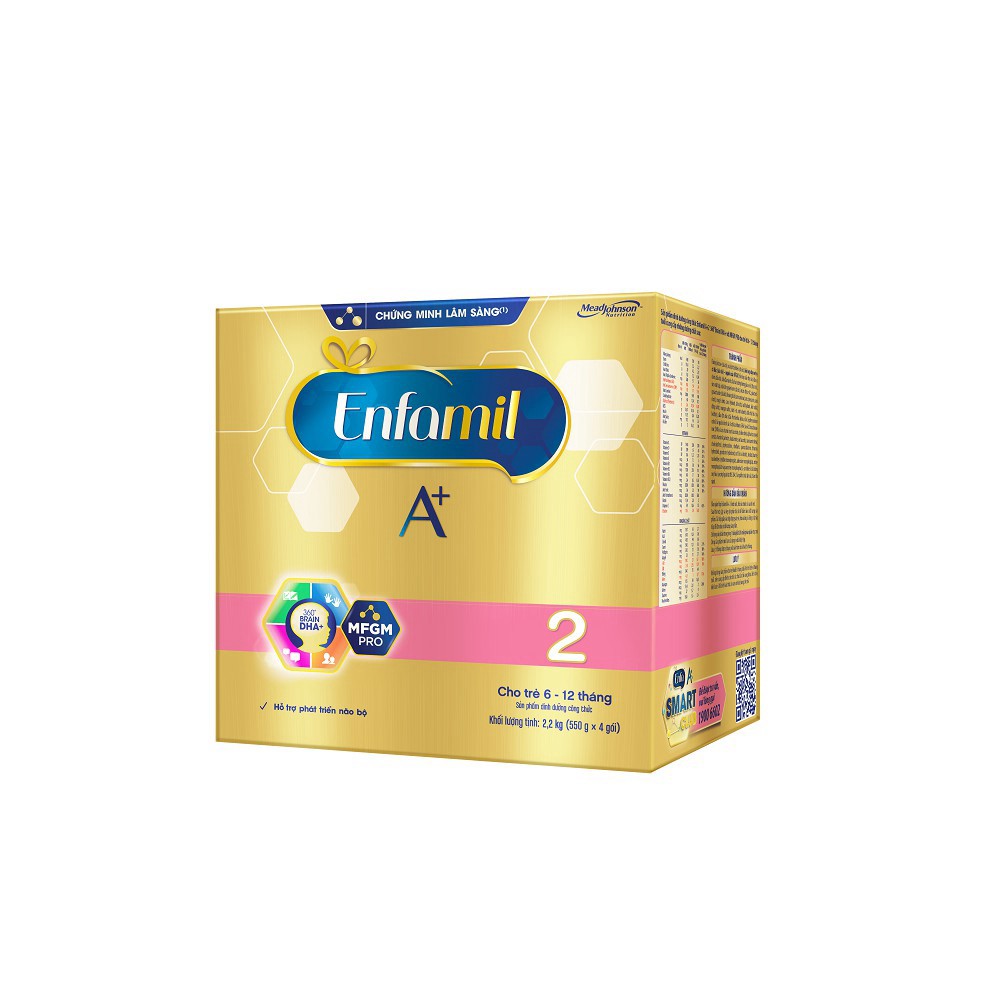 tuan0113 Sữa bột Enfamil A+ 2 Hộp giấy 2.2kg tuan0113