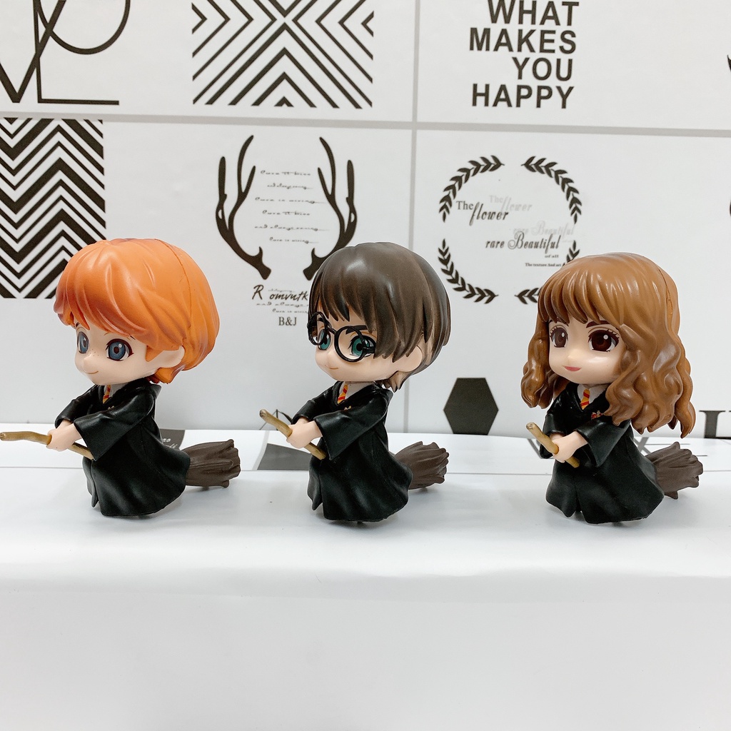 Bộ sưu tập mô hình 6 nhân vật Harry Potter phong cách Chibi cao 10cm siêu cute