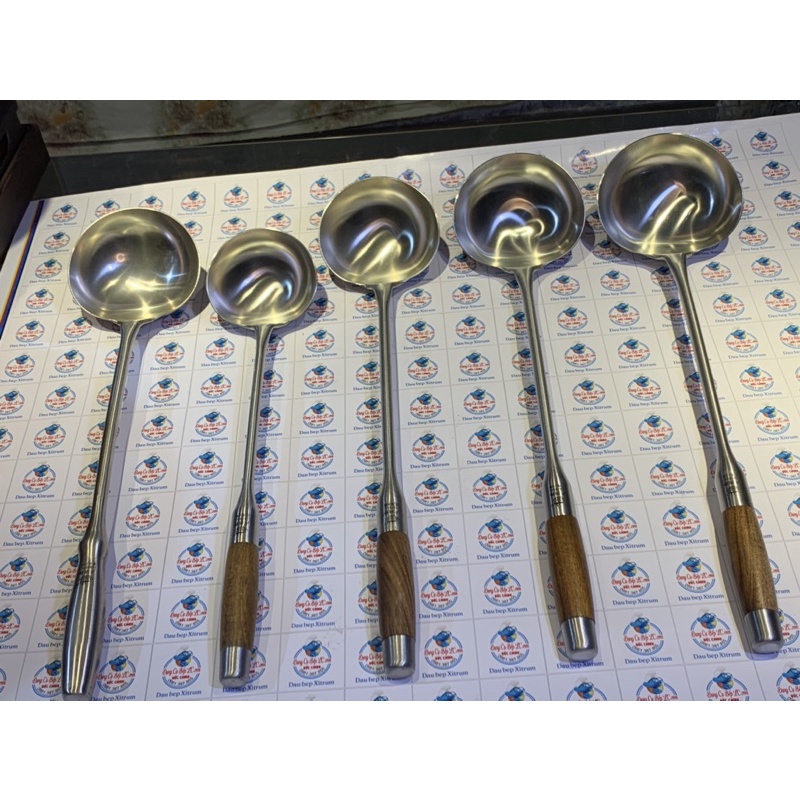 Muôi inox xào, sản inox xào cho bếp công nghiệp Muôi múc canh cho nhà hàng quán ăn