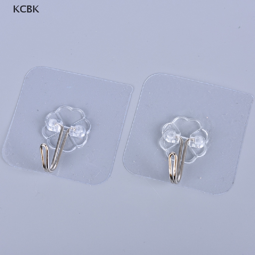KC 1x Useful Strong Clear Suction Cup Sucker Wall Hooks Hanger For Kitchen Bathroom BK