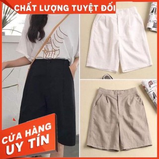 Quần Sóc Đũi Khuy Cao Cấp ( Kèm ảnh thật và Video)