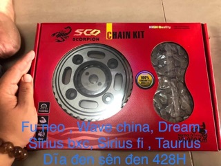Bộ Nhông sên dĩa Wave Dream Dsco 10li “ bao bền “