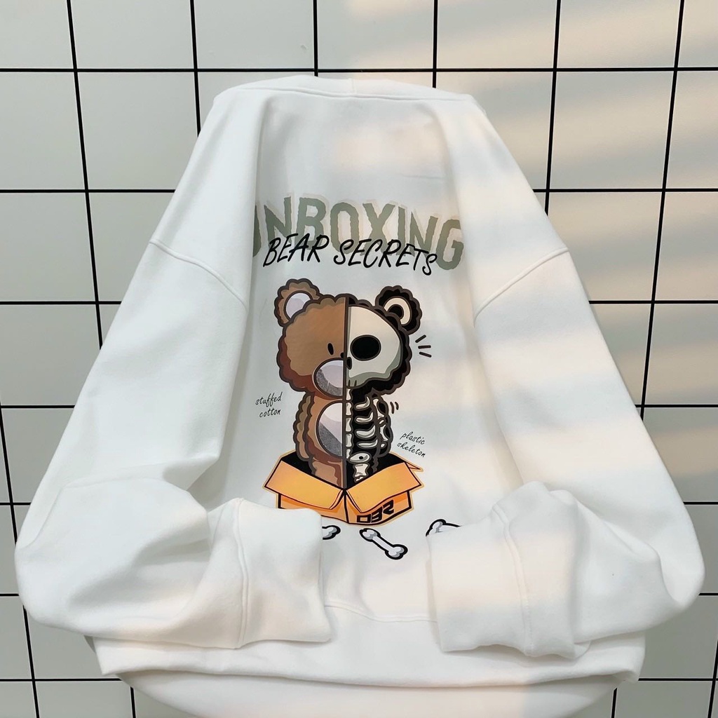 Áo Khoác Hoodie Zip Nỉ Bông UNBOXING màu ĐEN/TRẮNG  Nam nữ unisex  ÁO HOODIE dây kéo JEJUL