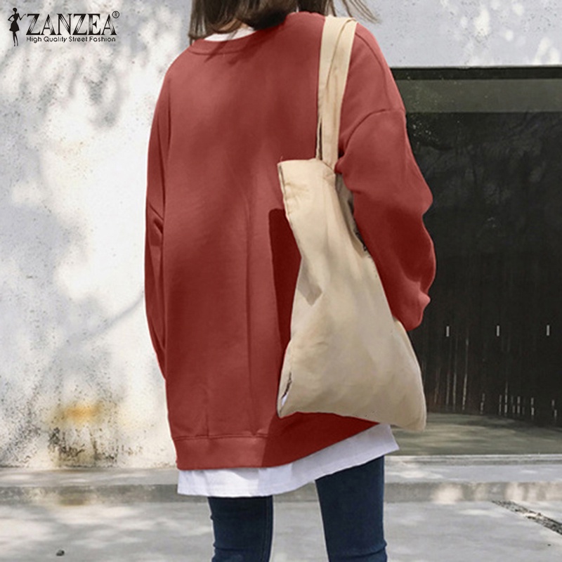 Áo ZANZEA tay dài phối màu sành điệu cho nữ