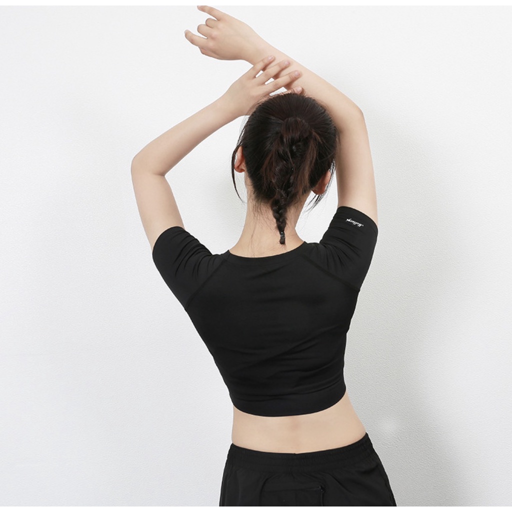 Áo croptop nữ thể thao, tập gym, yoga PANOSI chất liệu cao cấp co giãn 4 chiều thoáng mát thấm hút hiệu quả - MÃ A493