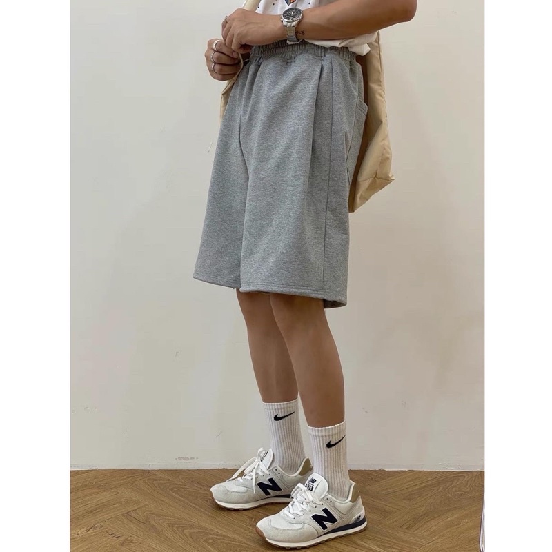 Quần short thun nam nữ,thiết kế trơn 4 màu