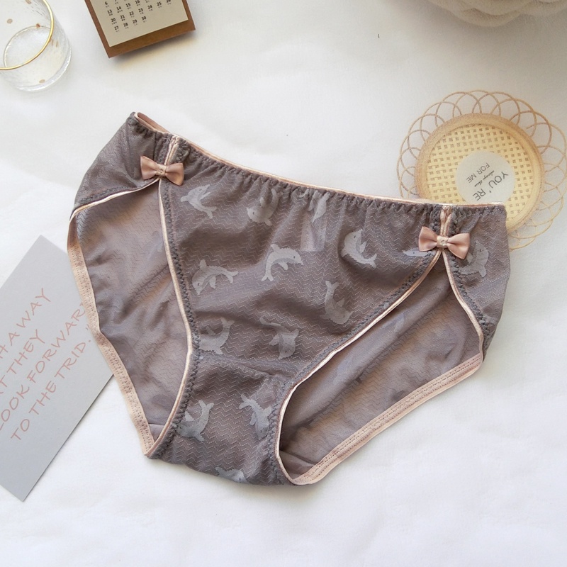 Quần Lót Ren Nữ Họa Tiết Cá Heo Mềm Mịn Thoáng Mát P309