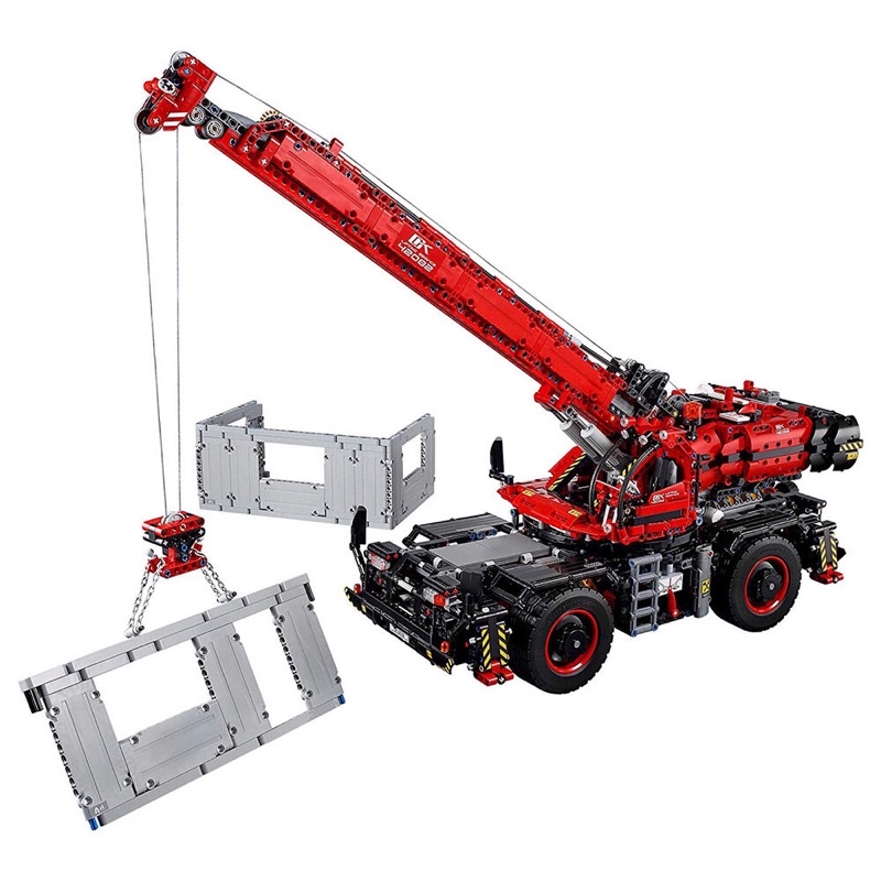 Lắp ráp mô hình technic 40007 Xếp Hình Xe Cần Cẩu Hạng Nặng Có Động Cơ 4544 Mảnh