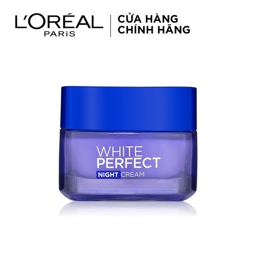 hàng chính hãng Kem dưỡng da trắng mượt đều màu ban đêm L'Oreal Paris White Perfect 50ml