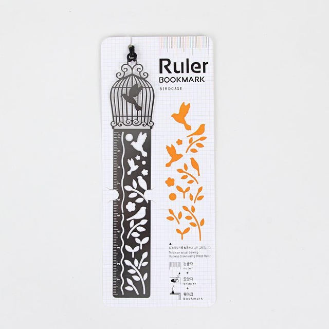 1 Thước Thẳng Bằng Kim Loại Dễ Thương Dùng Đánh Dấu Trang Sách