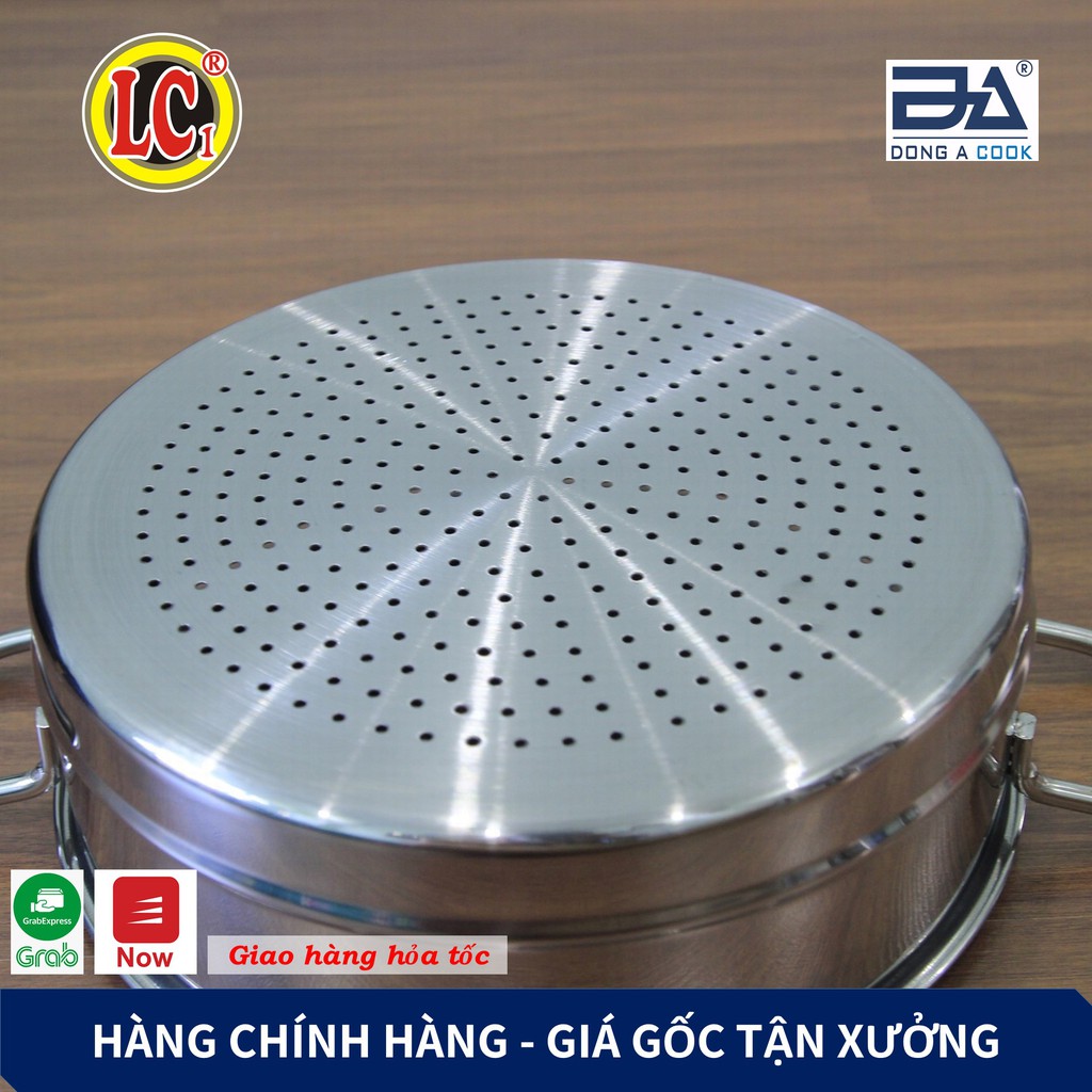 [Hàng chính hãng] Bộ Nồi xửng hấp gà nấu xôi 2 tầng Inox Đông Á đáy từ cao cấp - Dùng được bếp từ