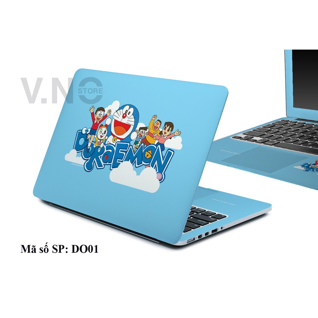 Decal Laptop V.NO SKIN  Doremon1 cao cấp cho các dòng laptop dell/acer/asus/lenovo/hp/macbook