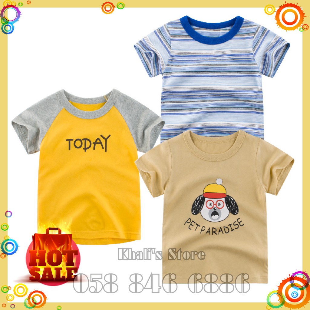 Áo bé trai 27KIDS áo thun cho bé chất cotton hàng xuất Âu Mỹ