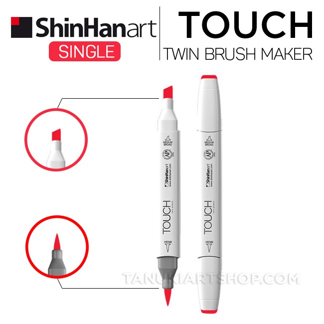 Bút vẽ Marker TOUCH SHINHAN Twin Brush (Cây lẻ) bảng C