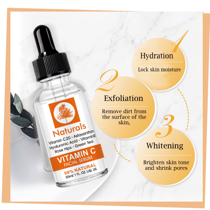 Tinh chất Vitamin C hỗ trợ dưỡng ẩm làm sáng da mặt