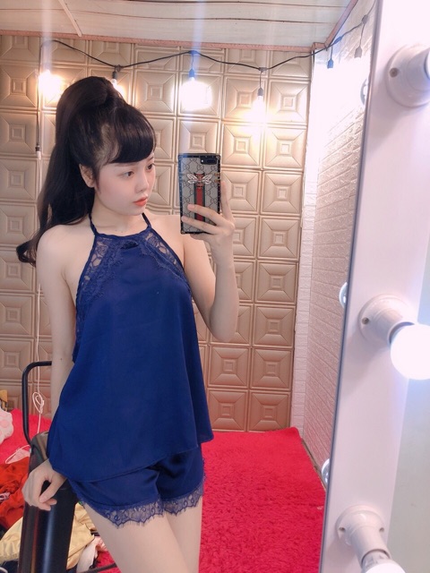 [SALE 30%] Đồ ngủ satin cổ yếm | BigBuy360 - bigbuy360.vn