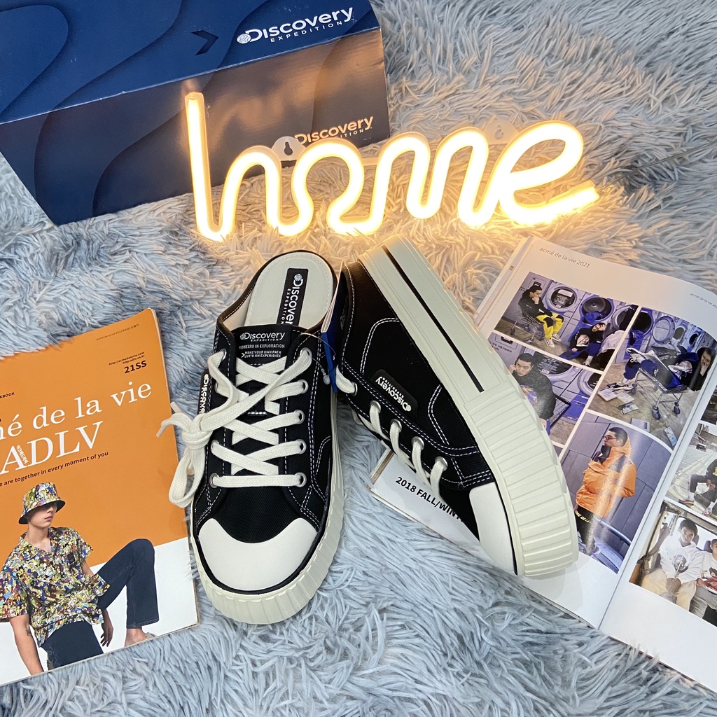 Giày sục đạp gót/ Mule Discovery chính hãng Hàn Quốc Ver2 đế cao 5cm | Muley Slide V2 DXSH3322N